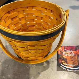 GENUINE LONGABERGER basket! Blues trim "bucket"